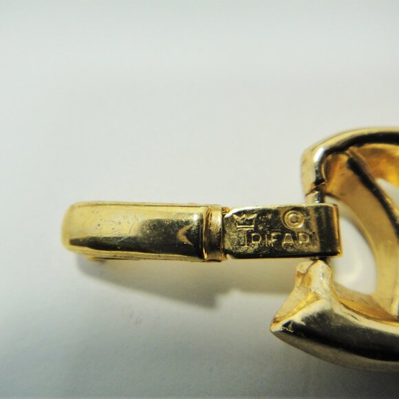 Crown Trifari Rhinestone Bracelet Gold Tone Mid Century Vintage 50s - 60s - Picture 6 of 9